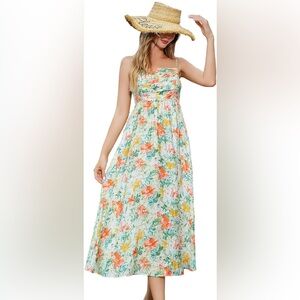 WDMYS Boho Chic Floral Maxi Dress